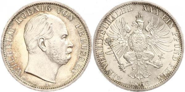1 Талер Королівство Пруссія (1701-1918) Срібло Wilhelm I, German Emperor (1797-1888)