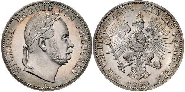 1 Талер Королівство Пруссія (1701-1918) Срібло Wilhelm I, German Emperor (1797-1888)