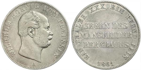 1 Талер Королівство Пруссія (1701-1918) Срібло Wilhelm I, German Emperor (1797-1888)