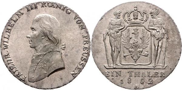 1 Талер Королівство Пруссія (1701-1918) Срібло Фрідрих Вільгельм III, король Пруссії  (1770 -1840)