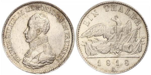 1 Талер Королівство Пруссія (1701-1918) Срібло Фрідрих Вільгельм III, король Пруссії  (1770 -1840)