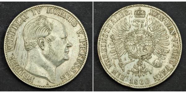 1 Талер Королівство Пруссія (1701-1918) Срібло Фрідріх Вільгельм IV (1795 - 1861)
