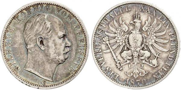 1 Талер Королівство Пруссія (1701-1918) Срібло Wilhelm I, German Emperor (1797-1888)