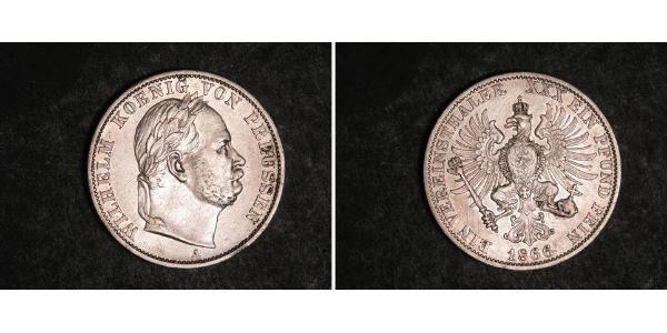 1 Талер Королівство Пруссія (1701-1918) Срібло Wilhelm I, German Emperor (1797-1888)
