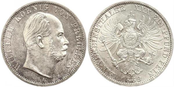 1 Талер Королівство Пруссія (1701-1918) Срібло Wilhelm I, German Emperor (1797-1888)