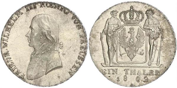 1 Талер Королівство Пруссія (1701-1918) Срібло Фрідрих Вільгельм III, король Пруссії  (1770 -1840)