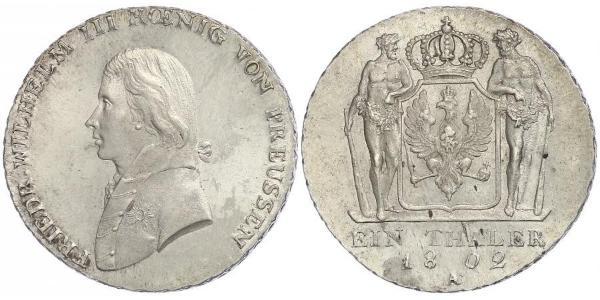 1 Талер Королівство Пруссія (1701-1918) Срібло Фрідрих Вільгельм III, король Пруссії  (1770 -1840)