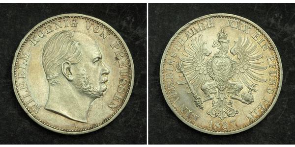 1 Талер Королівство Пруссія (1701-1918) Срібло Wilhelm I, German Emperor (1797-1888)