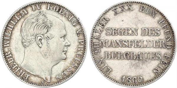 1 Талер Королівство Пруссія (1701-1918) Срібло Фрідріх Вільгельм IV (1795 - 1861)
