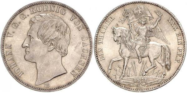 1 Талер Королівство Саксонія (1806 - 1918) Срібло John of Saxony