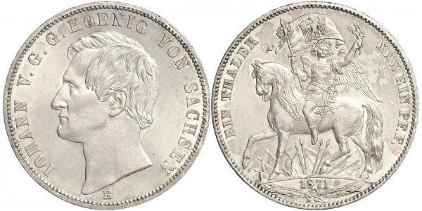 1 Талер Королівство Саксонія (1806 - 1918) Срібло John of Saxony