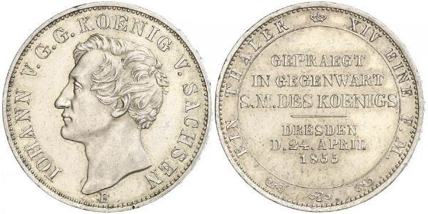 1 Талер Королівство Саксонія (1806 - 1918) Срібло John of Saxony