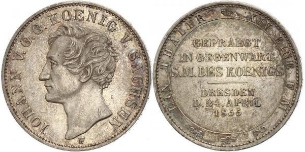1 Талер Королівство Саксонія (1806 - 1918) Срібло John of Saxony