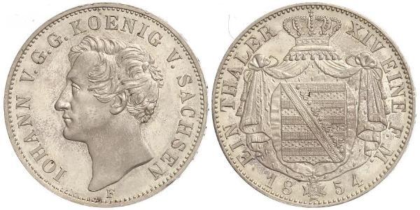 1 Талер Королівство Саксонія (1806 - 1918) Срібло John of Saxony