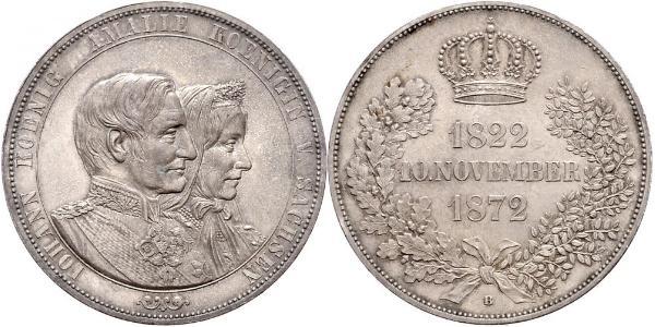 1 Талер Королівство Саксонія (1806 - 1918) Срібло John of Saxony