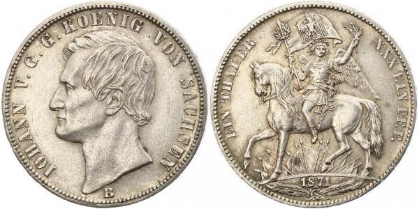 1 Талер Королівство Саксонія (1806 - 1918) Срібло John of Saxony