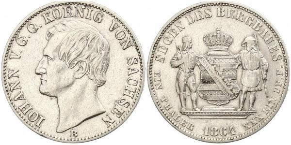 1 Талер Королівство Саксонія (1806 - 1918) Срібло John of Saxony