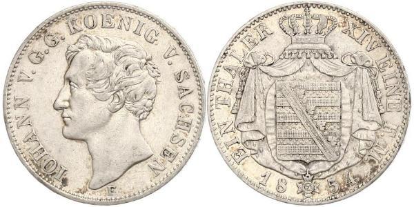 1 Талер Королівство Саксонія (1806 - 1918) Срібло John of Saxony