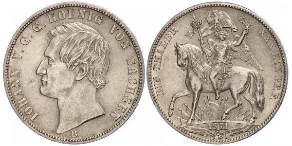 1 Талер Королівство Саксонія (1806 - 1918) Срібло John of Saxony