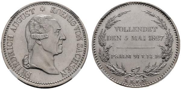 1 Талер Королівство Саксонія (1806 - 1918) Срібло Фрідріх Август І Саксонський