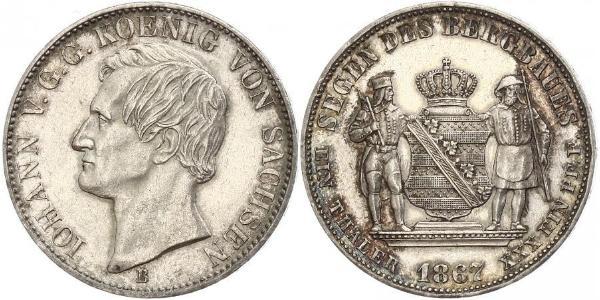1 Талер Королівство Саксонія (1806 - 1918) Срібло John of Saxony