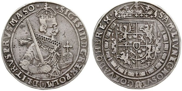 1 Талер Річ Посполита (1569-1795) Срібло Сигизмунд III