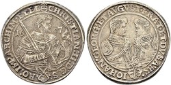 1 Талер Саксонія (курфюрство) (1356 - 1806) Срібло Крістіан II (курфюрст Саксонії)