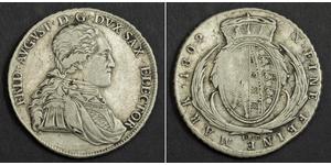 1 Талер Саксонія (курфюрство) (1356 - 1806) Срібло Фрідріх Август І Саксонський
