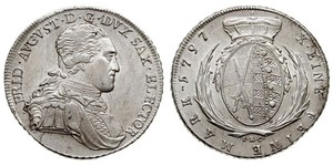 1 Талер Саксонія (курфюрство) (1356 - 1806) Срібло Фрідріх Август І Саксонський