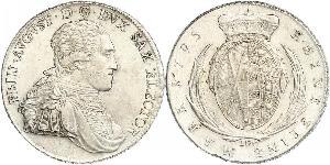 1 Талер Саксонія (курфюрство) (1356 - 1806) Срібло Фрідріх Август І Саксонський