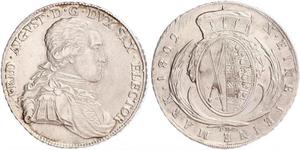 1 Талер Саксонія (курфюрство) (1356 - 1806) Срібло Фрідріх Август І Саксонський