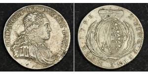 1 Талер Саксонія (курфюрство) (1356 - 1806) Срібло Фрідріх Август І Саксонський
