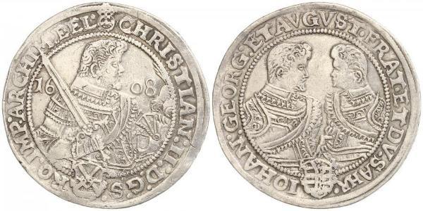 1 Талер Саксонія (курфюрство) (1356 - 1806) Срібло Крістіан II (курфюрст Саксонії)