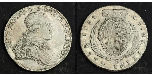 1 Талер Саксонія (курфюрство) (1356 - 1806) Срібло Фрідріх Август І Саксонський