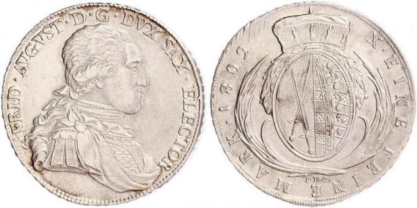 1 Талер Саксонія (курфюрство) (1356 - 1806) Срібло Фрідріх Август І Саксонський