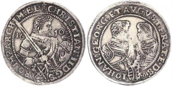 1 Талер Саксонія (курфюрство) (1356 - 1806) Срібло Крістіан II (курфюрст Саксонії)