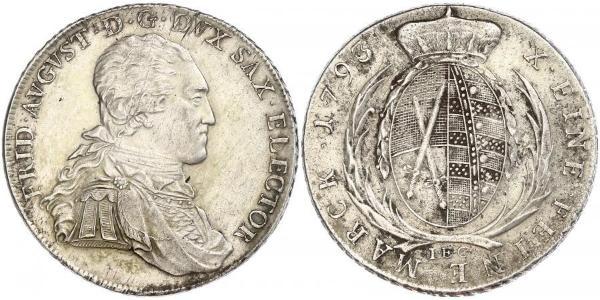 1 Талер Саксонія (курфюрство) (1356 - 1806) Срібло Фрідріх Август І Саксонський