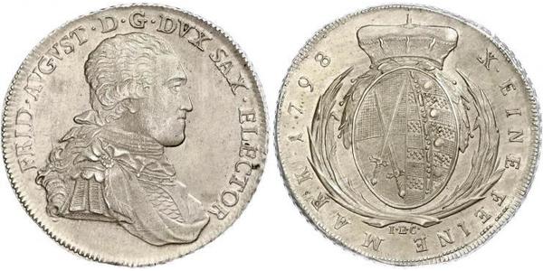 1 Талер Саксонія (курфюрство) (1356 - 1806) Срібло Фрідріх Август І Саксонський