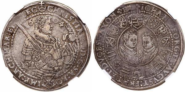 1 Талер Саксонія (курфюрство) (1356 - 1806) Срібло Крістіан II (курфюрст Саксонії)