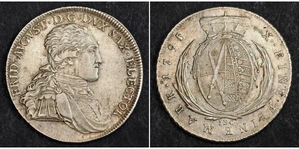 1 Талер Саксонія (курфюрство) (1356 - 1806) Срібло Фрідріх Август І Саксонський