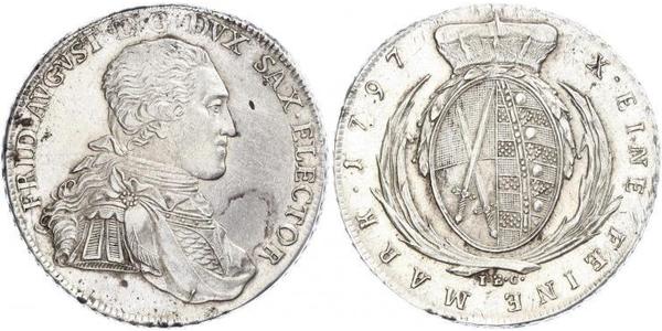 1 Талер Саксонія (курфюрство) (1356 - 1806) Срібло Фрідріх Август І Саксонський