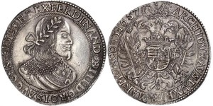 1 Талер Священна Римська імперія (962-1806) Срібло Ferdinand III, Holy Roman Emperor (1608-1657)