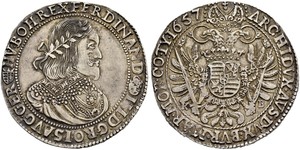 1 Талер Священна Римська імперія (962-1806) Срібло Ferdinand III, Holy Roman Emperor (1608-1657)