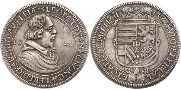 1 Талер Священна Римська імперія (962-1806) Срібло Leopold V, Archduke of Austria  (1586 – 1632)