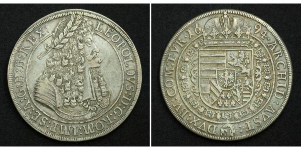 1 Талер Священна Римська імперія (962-1806) Срібло Леопольд I Габсбург(1640-1705)