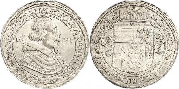 1 Талер Священна Римська імперія (962-1806) Срібло Leopold V, Archduke of Austria  (1586 – 1632)