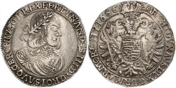 1 Талер Священна Римська імперія (962-1806) Срібло Ferdinand III, Holy Roman Emperor (1608-1657)