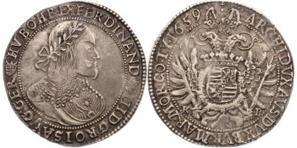 1 Талер Священна Римська імперія (962-1806) Срібло Ferdinand III, Holy Roman Emperor (1608-1657)