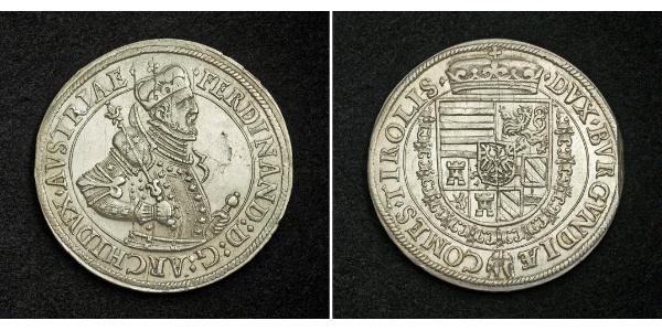 1 Талер Священна Римська імперія (962-1806) Срібло Фердинанд II Габсбург(1578 -1637)