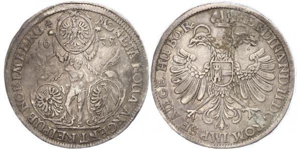 1 Талер Священна Римська імперія (962-1806) Срібло Фердинанд II Габсбург(1578 -1637)